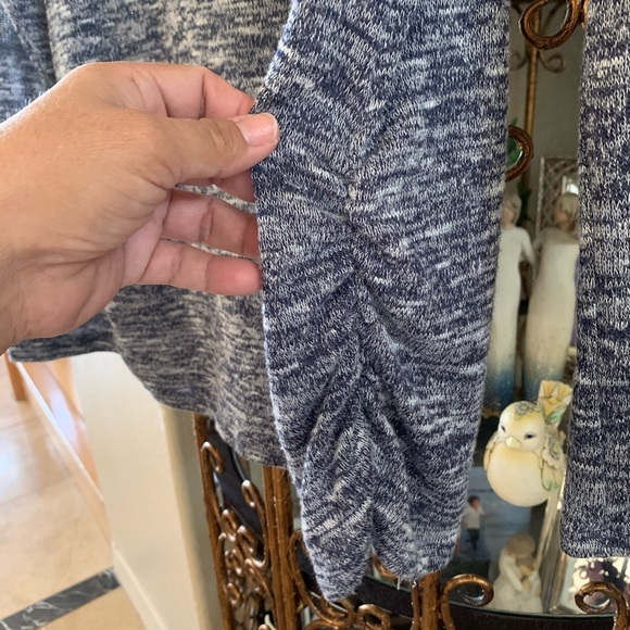 Navy/White Speckled Maternity Blouse/Sweater - Picture 2 of 3